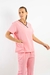 Ambo Roma rosa con vivos negros - TodoUniforme