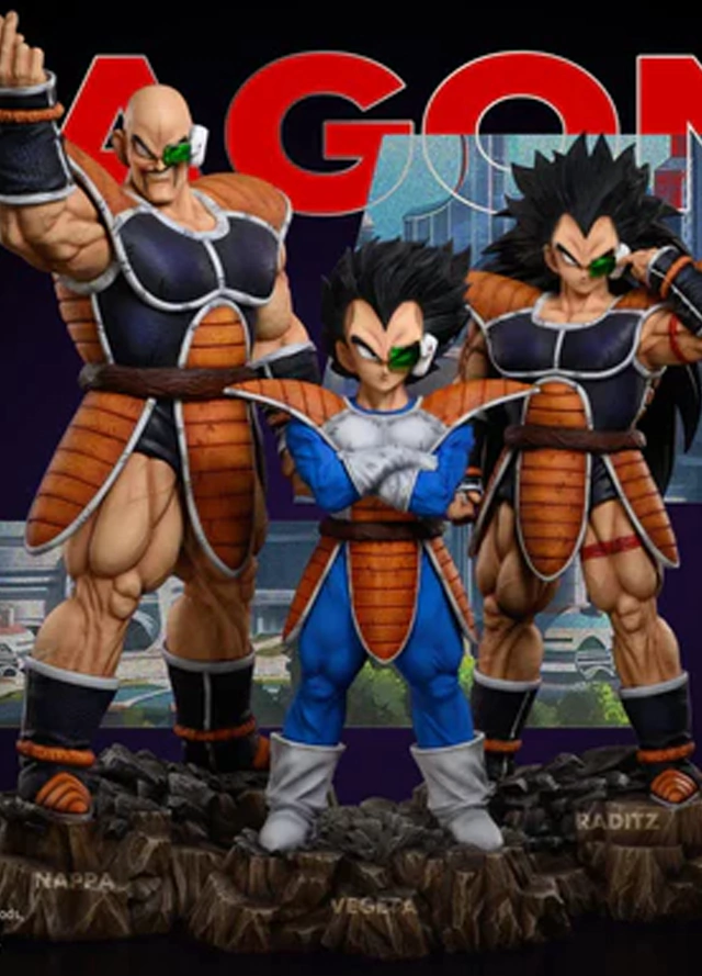 Estátua Dragon Ball Vegeta, Nappa & Raditz 1/6 T-Rex Studio