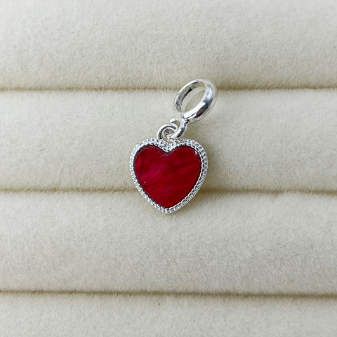 BERLOQUE CORAÇÃO MADREPÉROLA VERMELHO - comprar online