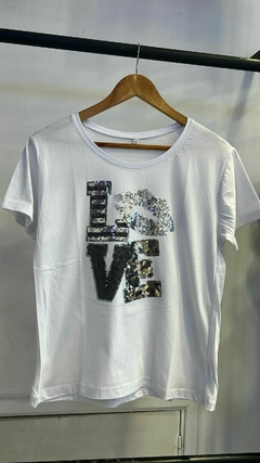 Remera bordada love kiss - tienda online