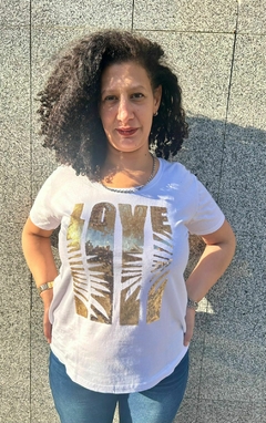 Remera bordada cebra - tienda online