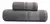 Set de Toalla y Toallon Arco iris Edy 600 Gr Algodon - Titanio