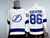 Jersey NHL Tampa Bay Lightning Branca – vista frontal com logo do Lightning