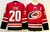 Camisa NHL Carolina Hurricanes Vermelha 2025/26 – vista frontal com logo dos Hurricanes