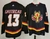 Camisa NHL Calgary Flames Jersey Preta – vista frontal com logo dos Flames