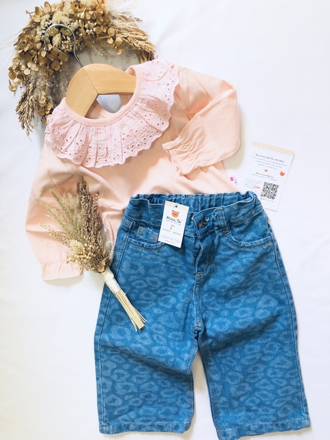 JEANS WIDE ANIMAL PRINT CELESTE