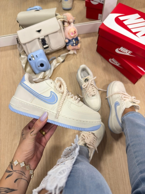 Air Force GS Prime - Off white/Azul