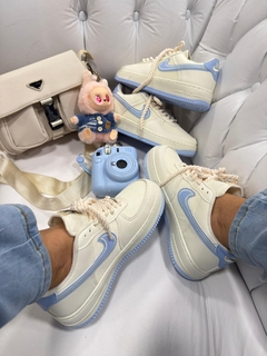 Air Force GS Prime - Off white/Azul - Dezenove Streetwear