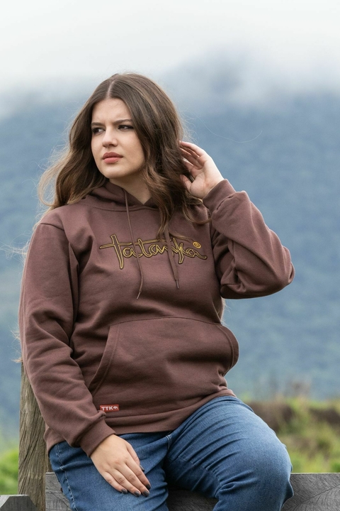 Moletom Tatanka Marrom Bordado com contorno no amarelo - comprar online