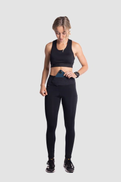 CALZA HAYES TRAIL TOTAL BLACK MUJER - OXSPORTWEAR