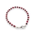 Pulsera Plata Piedras Chicas Rojas cod2641