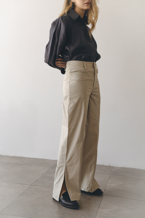 PANTALON SASTRERO BLANCO TIZA - comprar online