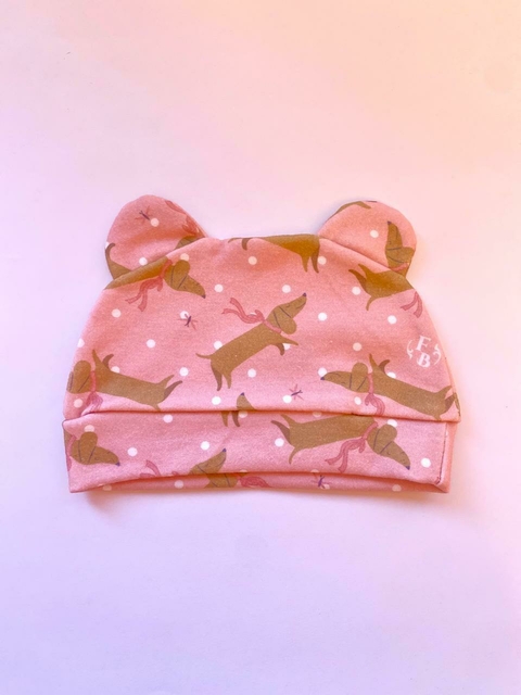 GORRO OREJITAS-ALGODÓN PIMA-ESTAMPADO PICHICHAS
