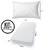 Imagen de Combo Para Cama Con Cubrecolchón Antifluido y 2 Protectores De Almohada, Impermeables, Lavables y Suaves, Protege Contra Manchas, Ácaros y De