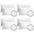 Set x8 Fundas de Almohadas 180 Hilos Blancas Algodón 70x50 - comprar en línea