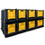 Set x8 Estantería Modular con Canastilla Cerrada y Ventana