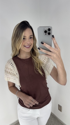 Camiseta Marrom Toque Artesanal - comprar online