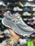 Fresh Foam" and "More Trail - Cinza Azulado - Eltinho Outlet