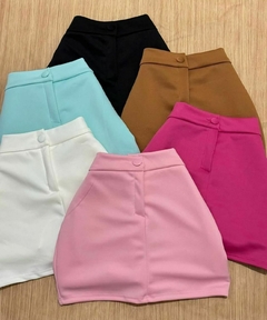 Short saia botão encapado - loja online