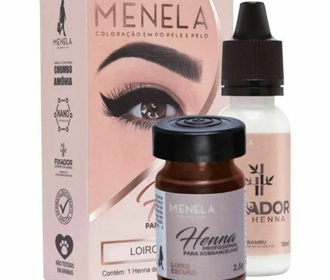Kit Henna Sobrancelhas Menela - Loiro Escuro - comprar online