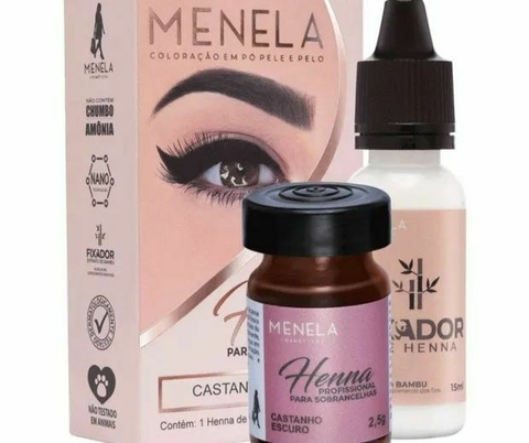 Kit Henna Sobrancelhas Menela - Castanho Escuro - comprar online