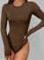 Body manga longa - Marrom - comprar online