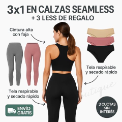 3x1 CALZAS SEAMLESS + 3 LESS SIN COSTURA DE REGALO - comprar online