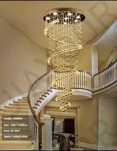 Lámpara colgante larga de escalera - tienda en línea