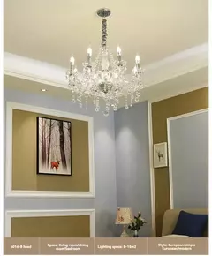 Candelabro de cristal dorado para dormitorio, comedor, sala de estar en internet