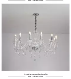 Candelabro de cristal dorado para dormitorio, comedor, sala de estar - comprar en línea