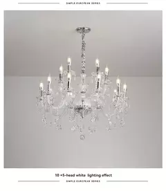 Candelabro de cristal dorado para dormitorio, comedor, sala de estar - tienda en línea