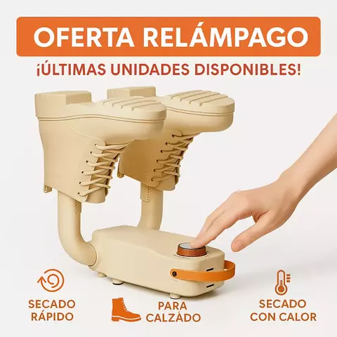 DryStep™ — Secador Plegable de Zapatos con Turbo Secado