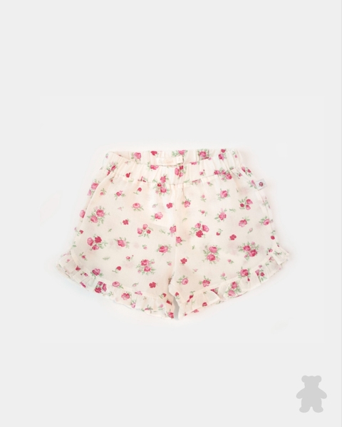 6038019 SHORT FLORES CON VOLADITOS