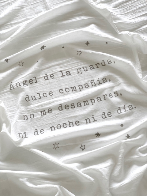 2DA SELECCION - Manta XL de gasa de algodón con estampa Angel de la Guarda