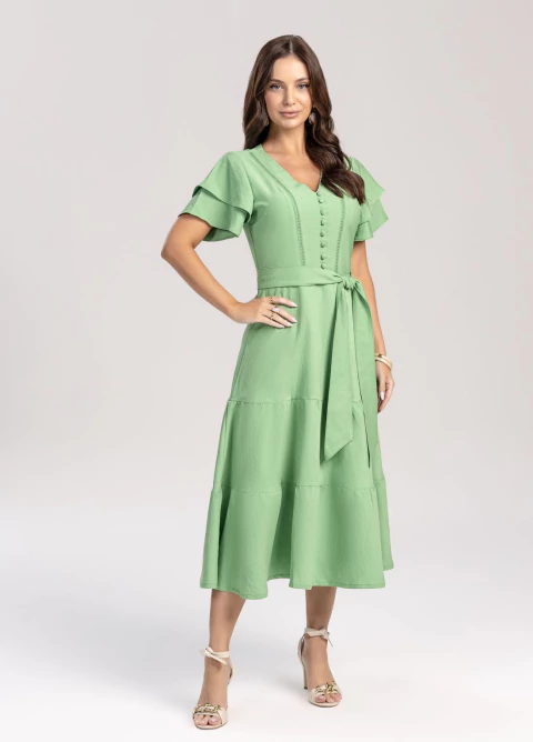 Vestido de Alfaiataria com Viscose