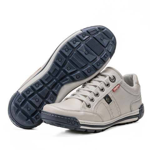 Sapatênis Masculino Ranster Comfort Couro Legitimo Solado Costurado Casual Style