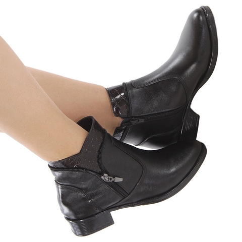 Bota Feminina Tamanho Grande Cano Baixo Couro Legitimo 40 ao 43