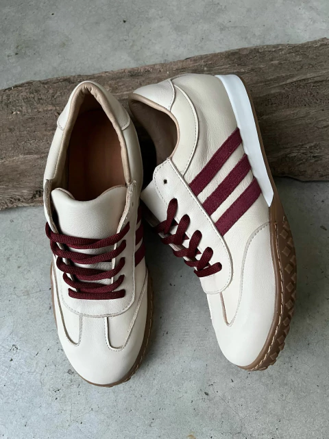 ALMA en cuero crudo & bordo