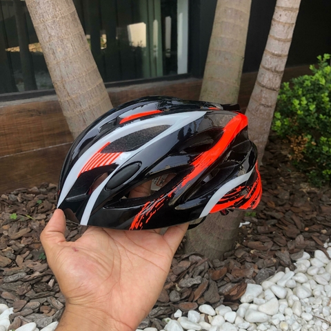 Capacete Profissional VEGO com LED Integrado (Ajustável) Preto/laranja