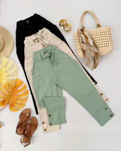Calça linho botões - comprar online