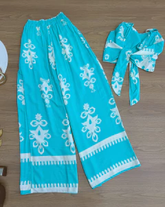 Conjunto Pantalona e cropped na internet