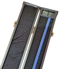 Case de Luxo Madeira para Tacos de Sinuca Inteiro Preto - Rei dos Tacos