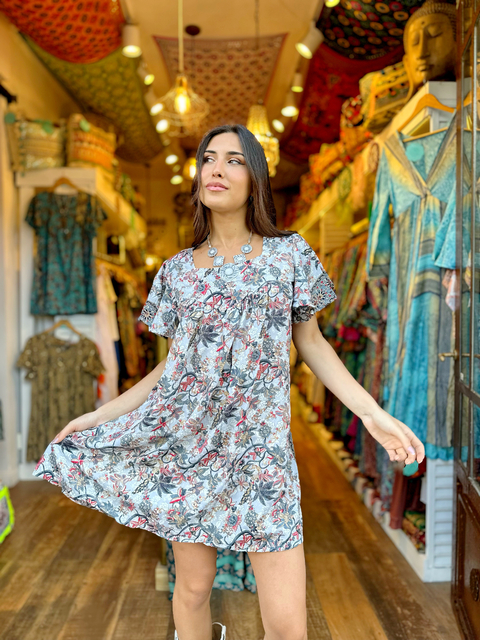 Vestido corto MADRID GOLD GRIS