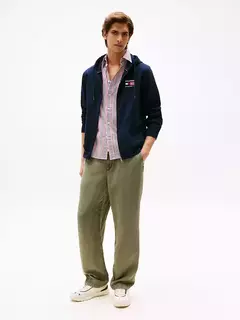 Moletom Zíper Tommy Hilfiger Masculino Azul Marinho - TH90 - Tamanho M - Mimos de Orlando