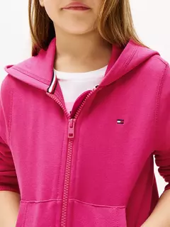 Moletinho Zíper Tommy Hilfiger Infantil Rosa Pink - TH6870 - Tamanho 6 - 7 anos na internet