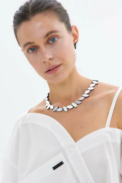 Collar Kate Leaves Round - Plata - comprar online