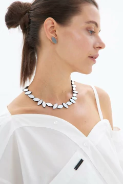 Collar Kate Leaves Round - Plata - Iskin Sisters