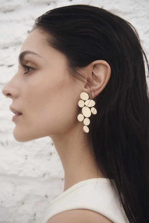Aros Organic Reflections Large- Oro - comprar online