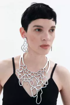 Collar Victoria Art Nouveau - Plata - comprar online