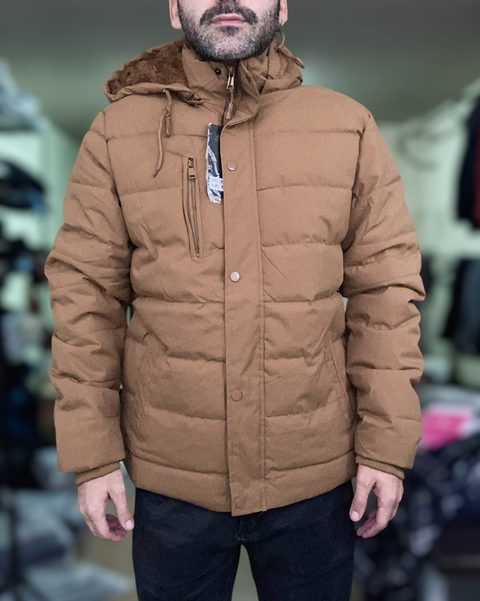 Campera Microfibra Forrada Con Piel Mostaza - comprar online